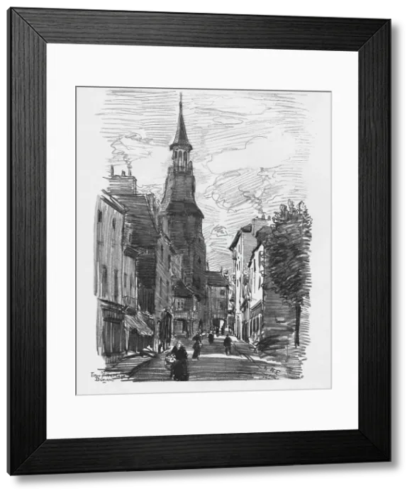 Framed Print : Tour D Horloge, Dinan, c. 1907. Artist: William Henry Charlton Framed Print : Tour D Horloge, Dinan, c. 1907. Artist: William Henry Charlton