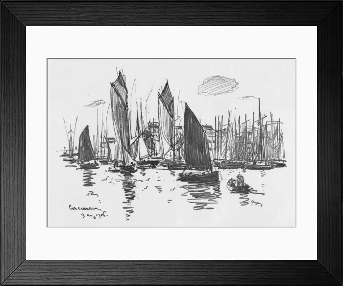 Framed Print : Concarneau, c1906. Artist: William Henry Charlton Framed Print : Concarneau, c1906. Artist: William Henry Charlton
