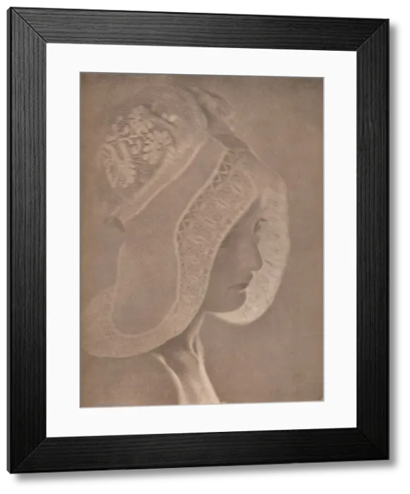 Framed Print : Girls Head, c1900. Artist: Eva Watson-Schutze Framed Print : Girls Head, c1900. Artist: Eva Watson-Schutze