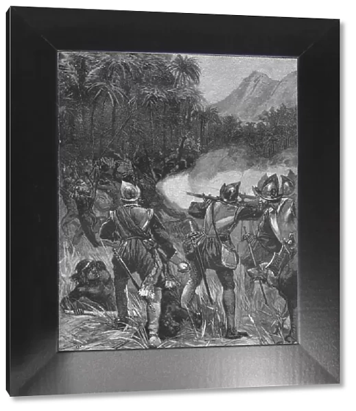 Vasco Nunez De Balboa fighting his way to the Cordilleras, c1513 (1908)