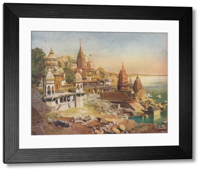 Framed Print : The Sacred City of the Hindus: Benares on the Ganges, 1908 Framed Print : The Sacred City of the Hindus: Benares on the Ganges, 1908