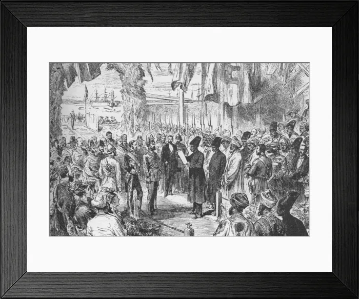 Framed Print : Arrival of the Prince of Wales at Bombay, India, on 8 November 1875 (1908) Framed Print : Arrival of the Prince of Wales at Bombay, India, on 8 November 1875 (1908)