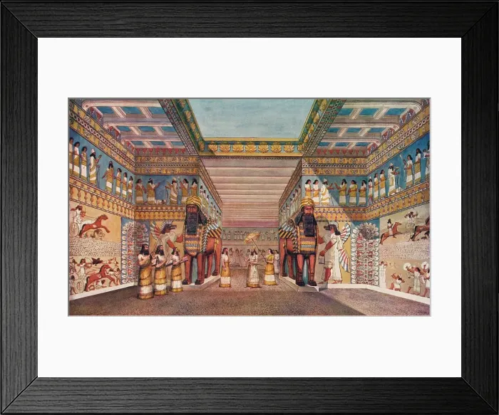 Framed Print : Ancient civilisation: within the palace of an Assyrian king, 1907 Framed Print : Ancient civilisation: within the palace of an Assyrian king, 1907