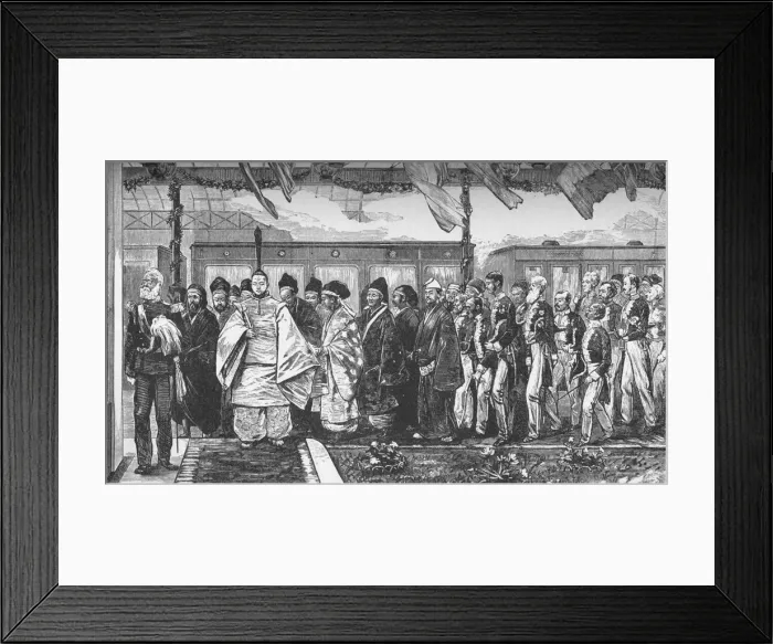 Framed Print : Opening of the first railway in Japan, 1872 (1907) Framed Print : Opening of the first railway in Japan, 1872 (1907)