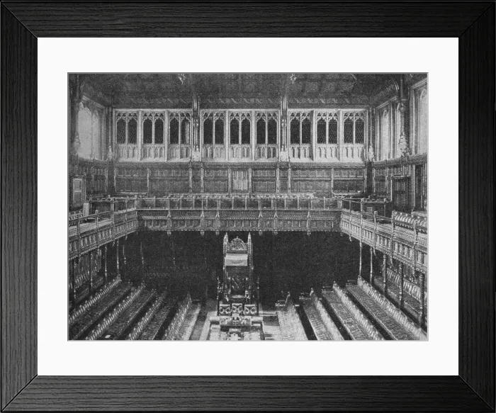 Framed Print : Interior of the House of Commons, Westminster, looking towards the Speakers Chair, 1909