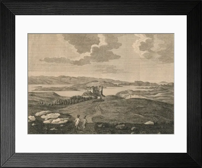 Framed Print : Dunvegan Castle, 1774. Artist: Peter Mazell Framed Print : Dunvegan Castle, 1774. Artist: Peter Mazell