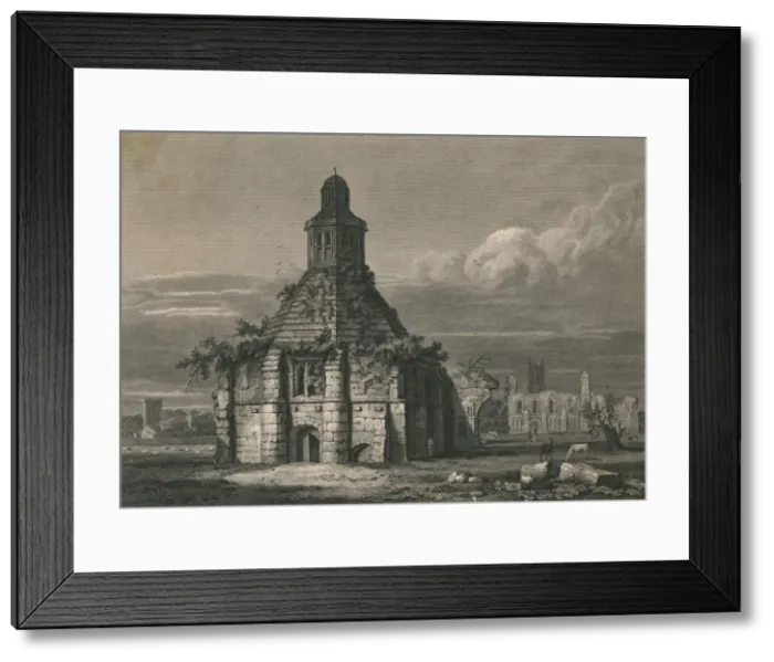 Framed Print : S. E. View of The Abbey Kitchen - Glastonbury, Somersetshire, 1814. Artist: C Pote Framed Print : S. E. View of The Abbey Kitchen - Glastonbury, Somersetshire, 1814. Artist: C Pote