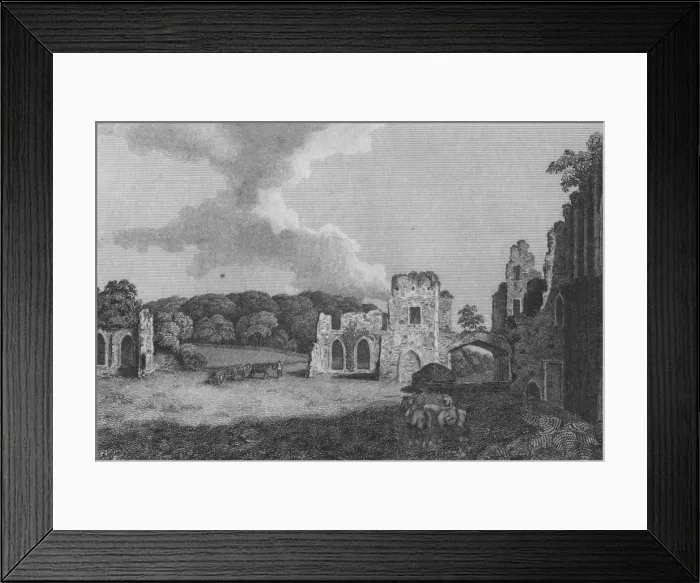 Framed Print : View of part of the Ruins of the Abbey of St. Agatha: near Eastby, Yorkshire, 1791 Framed Print : View of part of the Ruins of the Abbey of St. Agatha: near Eastby, Yorkshire, 1791