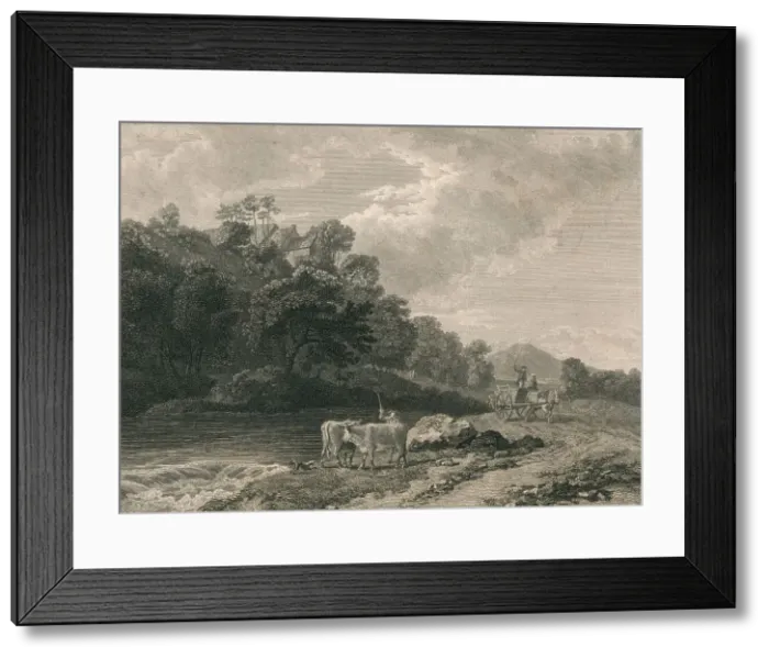 Framed Print : View near Dalton, 1785. Artist: Samuel Middiman Framed Print : View near Dalton, 1785. Artist: Samuel Middiman