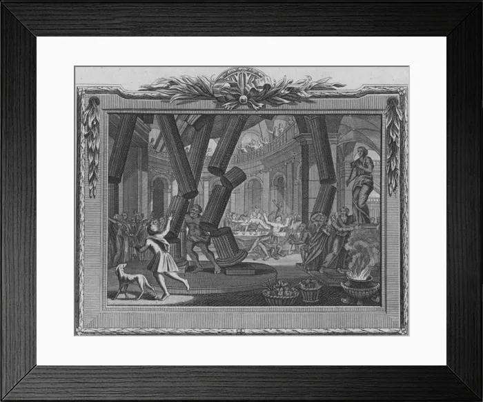 Framed Print : The Death of Samson, 1770. Artist: T Smith Framed Print : The Death of Samson, 1770. Artist: T Smith