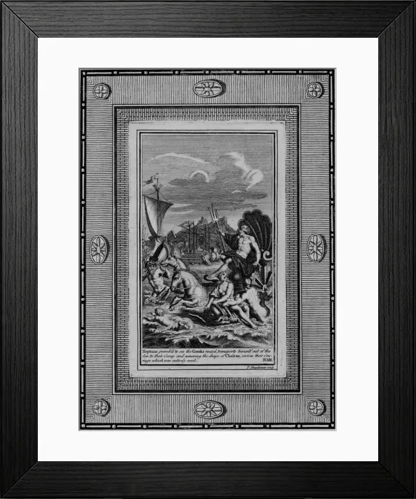 Framed Print : Neptune provok d to see the Greeks routed Artist: Paul Fourdrinier Framed Print : Neptune provok d to see the Greeks routed Artist: Paul Fourdrinier