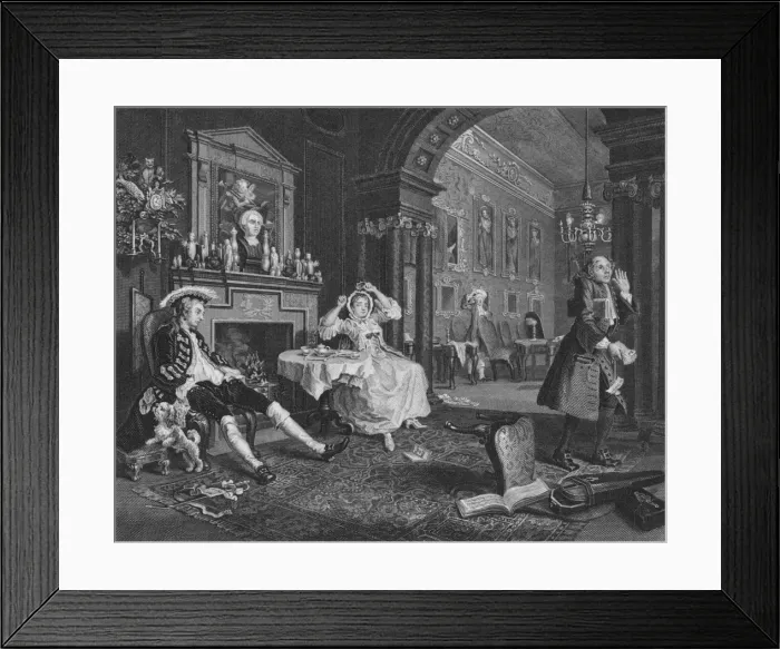 Framed Print : Marriage A La Mode - Breakfast Scene, c1832. Artist: TE Nicholson Framed Print : Marriage A La Mode - Breakfast Scene, c1832. Artist: TE Nicholson