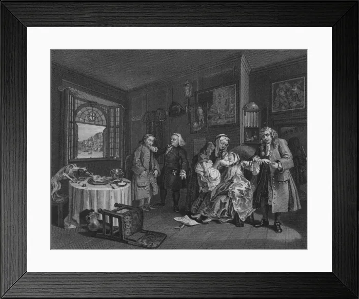 Framed Print : Marriage A La Mode - Death of the Countess c19th century. Artist: Mansell Framed Print : Marriage A La Mode - Death of the Countess c19th century. Artist: Mansell