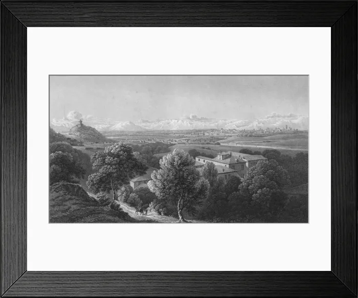 Framed Print : Turin, 1818. Artist: Charles Theodosius Heath Framed Print : Turin, 1818. Artist: Charles Theodosius Heath