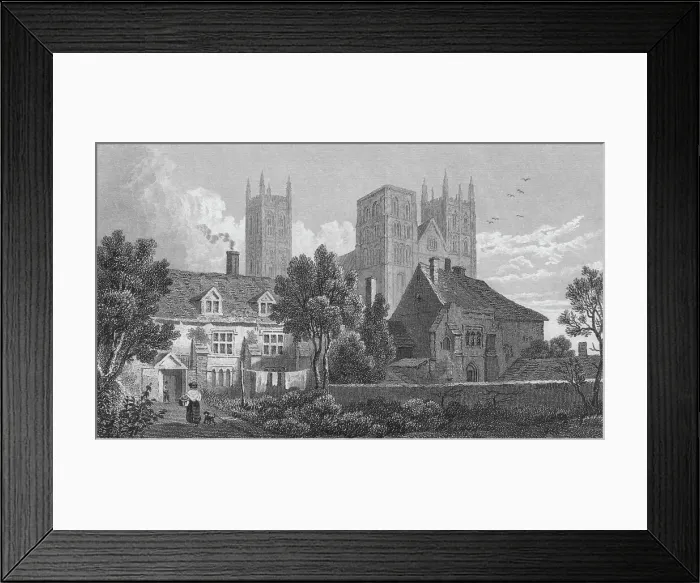 Framed Print : Canterbury Cathedral. Kent, c1831. Artist: Henry Adlard Framed Print : Canterbury Cathedral. Kent, c1831. Artist: Henry Adlard
