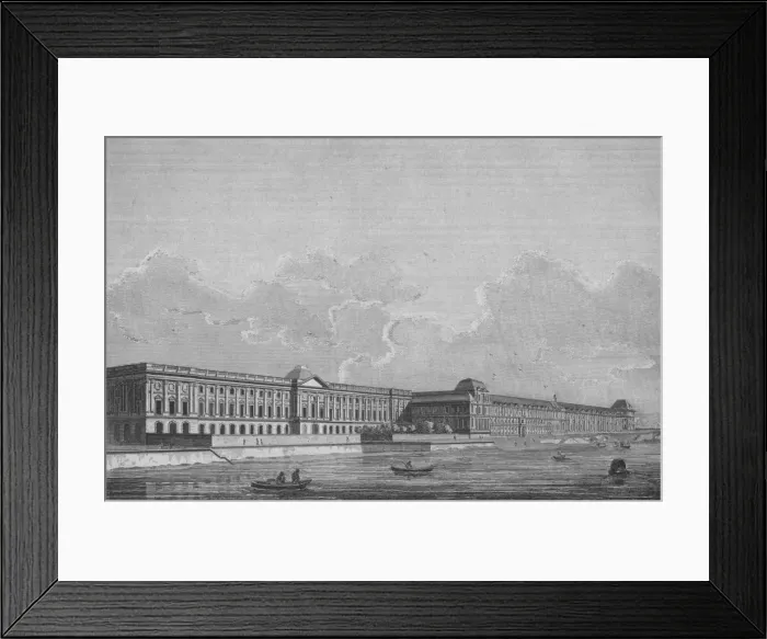 Framed Print : Louvre, c18th century. Artist: James Basire I Framed Print : Louvre, c18th century. Artist: James Basire I