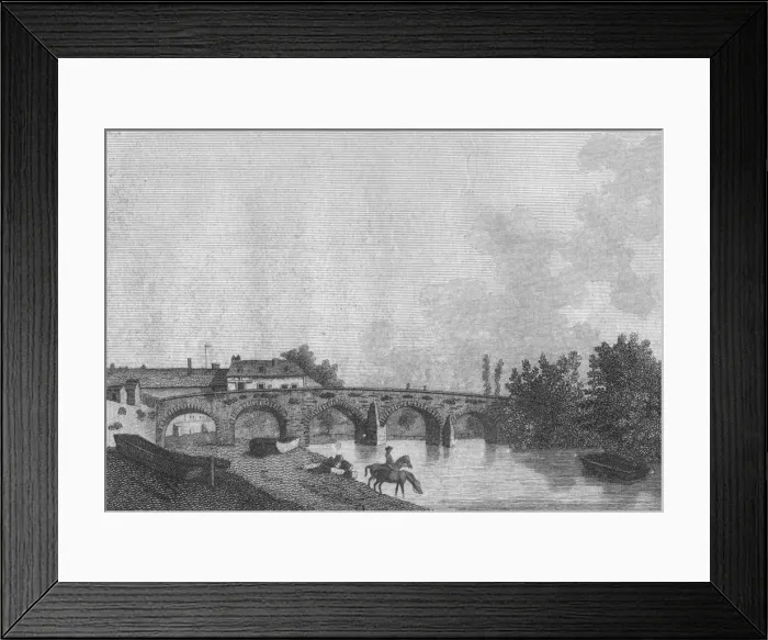 Framed Print : Maidstone Bridge, Kent. Pl. 2, 1787. Artist: James Newton Framed Print : Maidstone Bridge, Kent. Pl. 2, 1787. Artist: James Newton