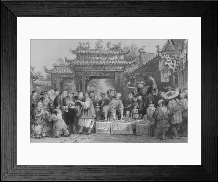 Framed Print : An Intinerant Doctor at Tien-sing, 1843. Artist: P Lightfoot Framed Print : An Intinerant Doctor at Tien-sing, 1843. Artist: P Lightfoot