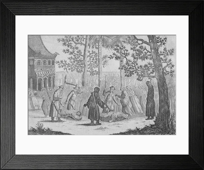 Framed Print : Death of the last Chinese Emperor of the Ming in 1644 from Nieuhof, 1745. Artist: George Childs Framed Print : Death of the last Chinese Emperor of the Ming in 1644 from Nieuhof, 1745. Artist: George Childs
