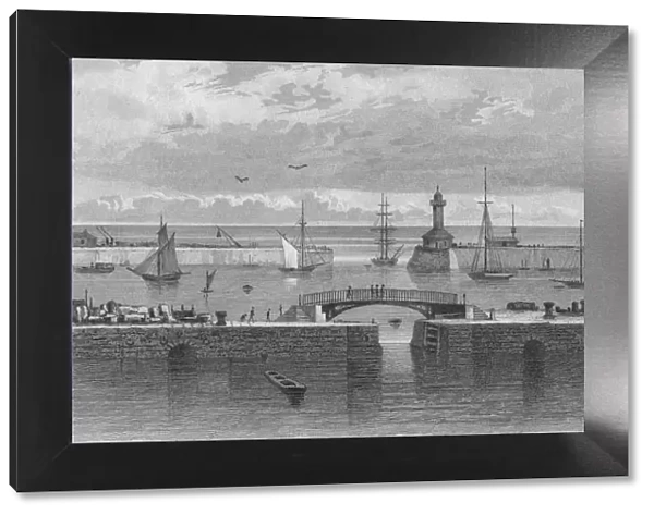 Ramsgate Harbour and Light House, Kent, c1829. Artist: C Bedford