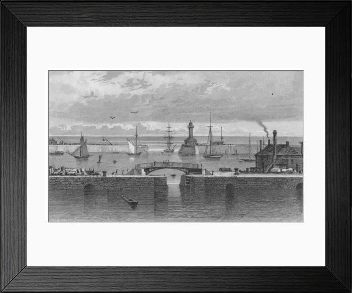 Framed Print : Ramsgate Harbour and Light House, Kent, c1829. Artist: C Bedford Framed Print : Ramsgate Harbour and Light House, Kent, c1829. Artist: C Bedford