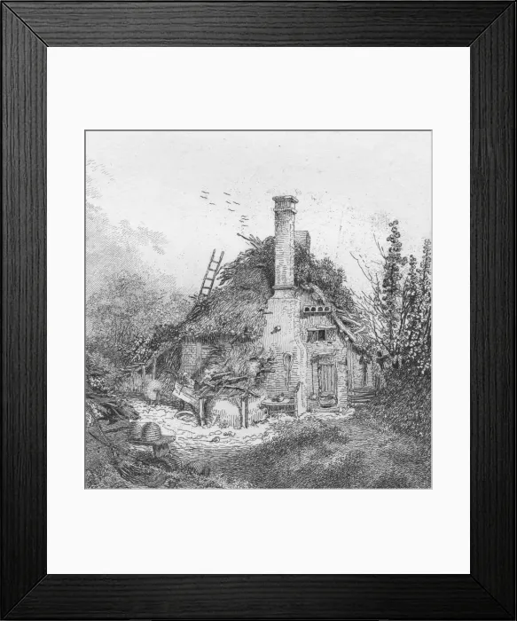 Framed Print : On Merrow Common, Surrey, 1797. Artist: John Thomas Smith Framed Print : On Merrow Common, Surrey, 1797. Artist: John Thomas Smith