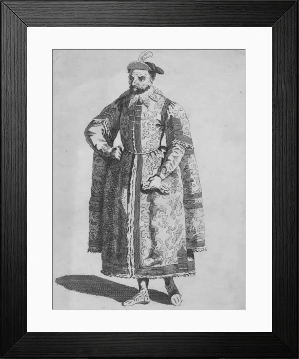 Framed Print : Habit of a Merchant of London in 1640, 1776 Framed Print : Habit of a Merchant of London in 1640, 1776