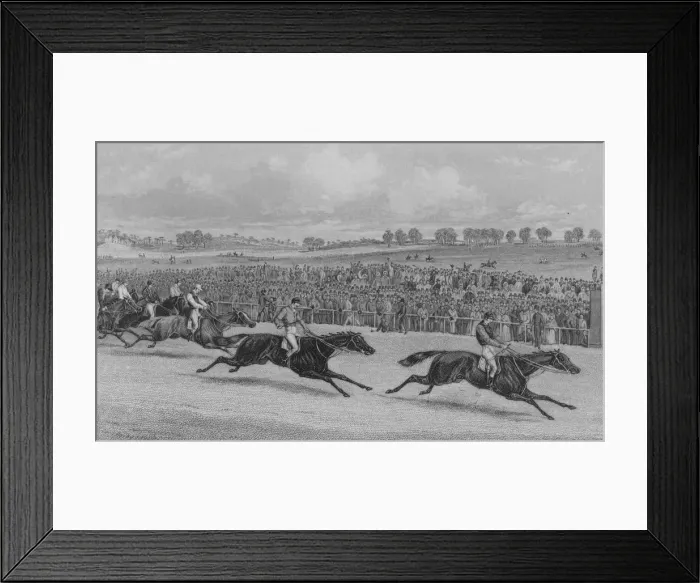 Framed Print : The Race for the St Leger 1851 - Newminsters Year, c1851. Artist: JH Engelheart Framed Print : The Race for the St Leger 1851 - Newminsters Year, c1851. Artist: JH Engelheart