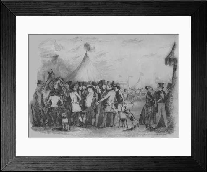 Framed Print : Pilgrims of Hampton Races, c1839. Artist: Pierce Egan the Elder Framed Print : Pilgrims of Hampton Races, c1839. Artist: Pierce Egan the Elder