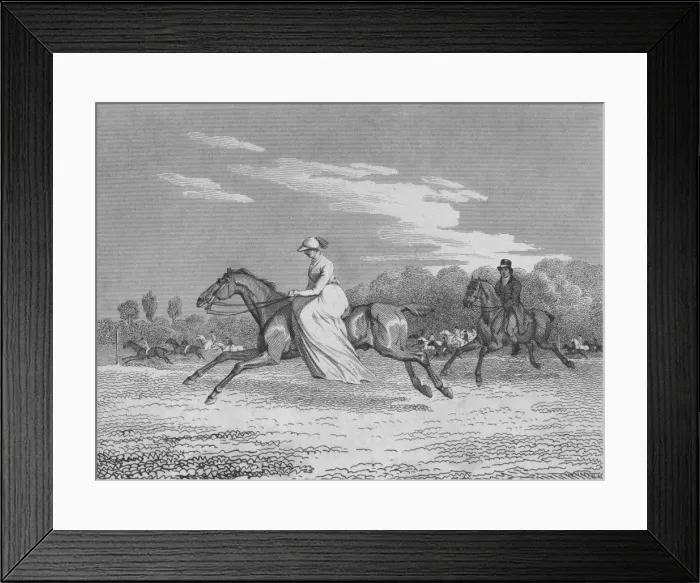 Framed Print : The Lady at Egham Races, c1810. Artist: Richard Barrett Davis Framed Print : The Lady at Egham Races, c1810. Artist: Richard Barrett Davis