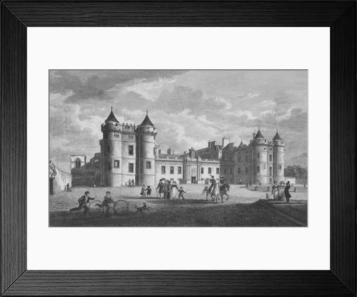 Framed Print : Palace of Holyrood, 1831. Artist: William Home Lizars Framed Print : Palace of Holyrood, 1831. Artist: William Home Lizars