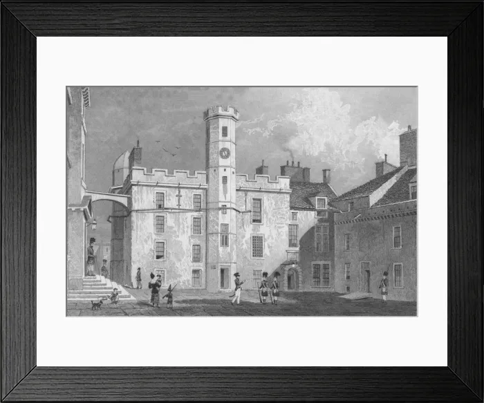 Framed Print : The Interior Quadrangle of the Castle, Edinburgh, c1829. Artist: J Hinchliff Framed Print : The Interior Quadrangle of the Castle, Edinburgh, c1829. Artist: J Hinchliff