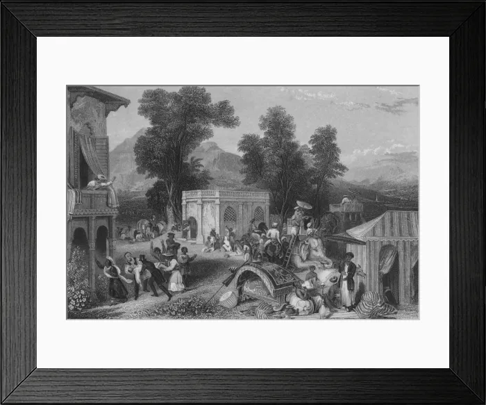 Framed Print : Death of Bishop Heber, 1846. Artist: James Sands Framed Print : Death of Bishop Heber, 1846. Artist: James Sands