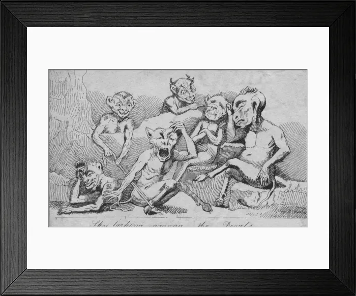 Framed Print : Sky larking among the Devils, c19th century Framed Print : Sky larking among the Devils, c19th century