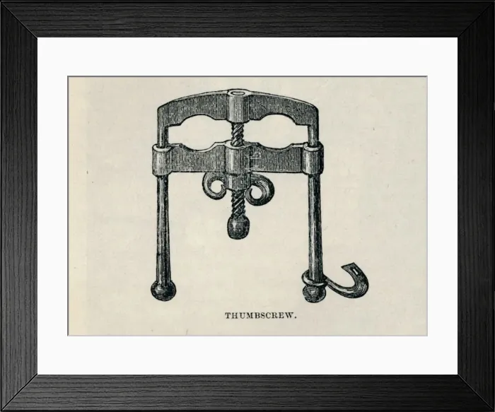 Framed Print : Thumbscrew, 1905 Framed Print : Thumbscrew, 1905