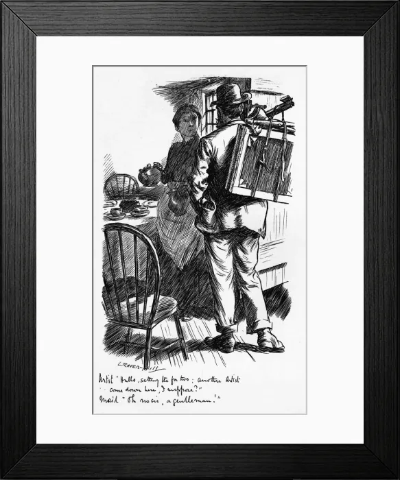 Framed Print : Oh No Sir A Genlteman, c1899. Artist: Leonard Raven-Hill Framed Print : Oh No Sir A Genlteman, c1899. Artist: Leonard Raven-Hill