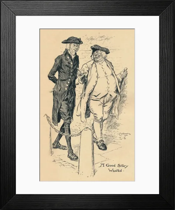 Framed Print : A Good Story Wasted, c1900. Artist: Charles Edmund Brock Framed Print : A Good Story Wasted, c1900. Artist: Charles Edmund Brock