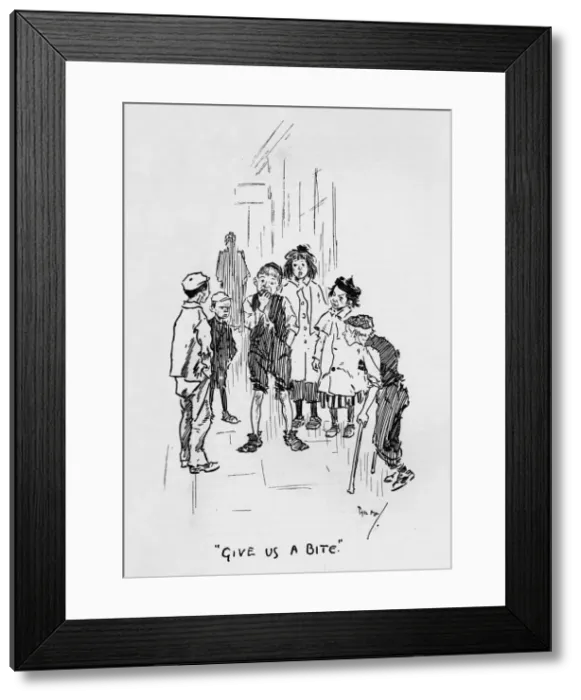Framed Print : Give Us a Bite, c1900. Artist: Philip William May Framed Print : Give Us a Bite, c1900. Artist: Philip William May
