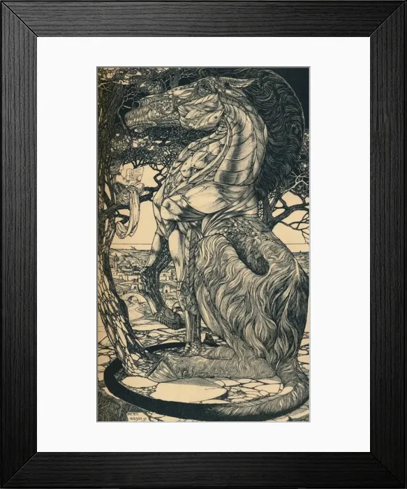 Framed Print : Rustum and the Simoorg, c1897. Artist: Philip William May Framed Print : Rustum and the Simoorg, c1897. Artist: Philip William May