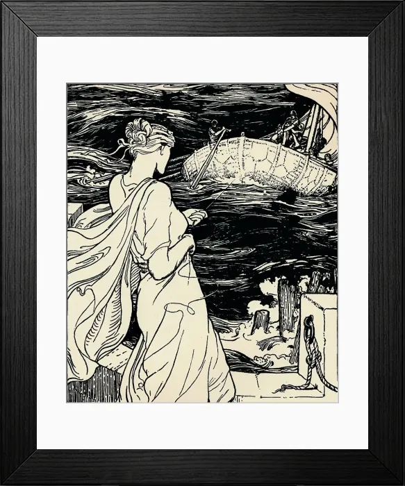 Framed Print : The Queen of the Magic Clew, c1900. Artist: John Dickson Batten Framed Print : The Queen of the Magic Clew, c1900. Artist: John Dickson Batten