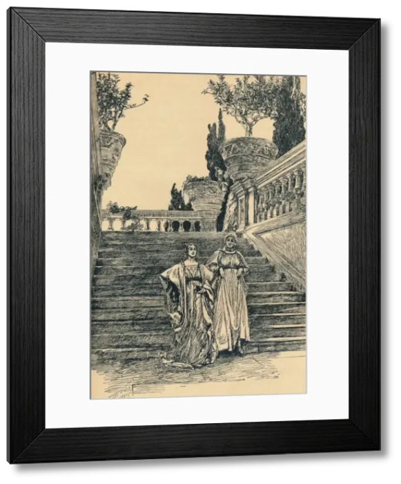 Framed Print : Scene from Much Ado about Nothing, c1890. Artist: Edwin Austin Abbey Framed Print : Scene from Much Ado about Nothing, c1890. Artist: Edwin Austin Abbey
