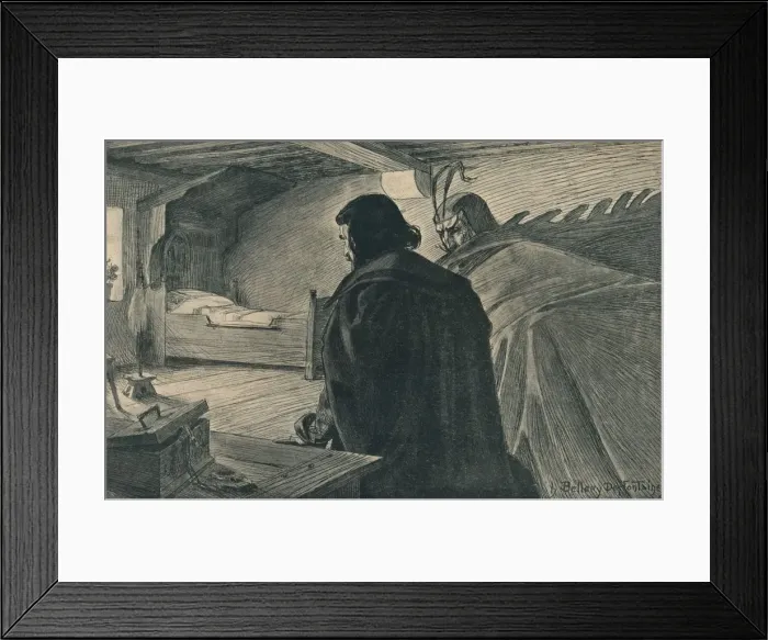Framed Print : Faust in Marguerites Chamber, c1900. Artist: Henri Bellery-Desfontaines Framed Print : Faust in Marguerites Chamber, c1900. Artist: Henri Bellery-Desfontaines