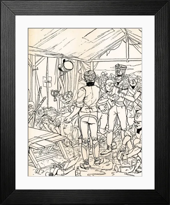 Framed Print : La Panacee au Capitaine Hauteroche, c1900. Artist: Eugene Courboin Framed Print : La Panacee au Capitaine Hauteroche, c1900. Artist: Eugene Courboin