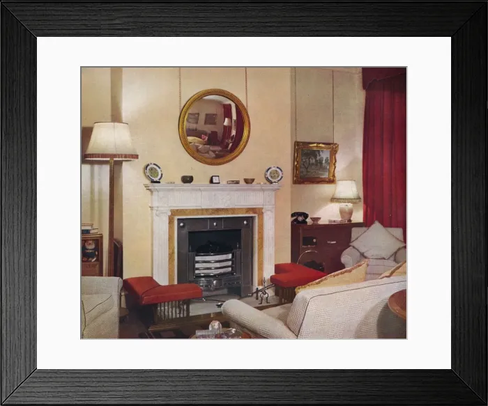 Framed Print : Living-room in a flat in St. Jamess Street, S. W. 1, c1939 Framed Print : Living-room in a flat in St. Jamess Street, S. W. 1, c1939