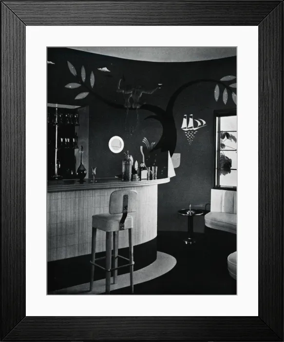 Framed Print : The Bar in Mr. and Mrs. Joe Penners house, Beverly Hills, California, c1939. Artist: Stuart O Brien Framed Print : The Bar in Mr. and Mrs. Joe Penners house, Beverly Hills, California, c1939. Artist: Stuart O Brien