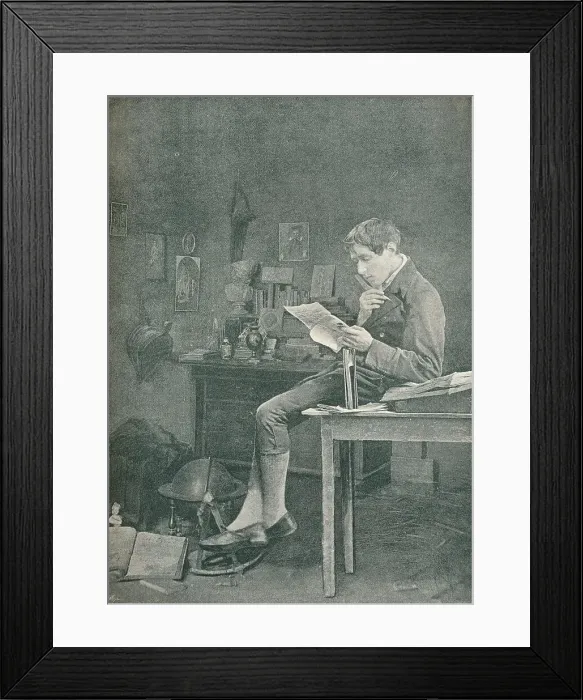 Framed Print : The Student, c1877. Artist: Adam Diston Framed Print : The Student, c1877. Artist: Adam Diston
