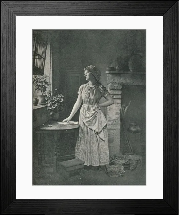 Framed Print : Who Could Have Sent It?, c1885. Artist: Henry Peach Robinson Framed Print : Who Could Have Sent It?, c1885. Artist: Henry Peach Robinson