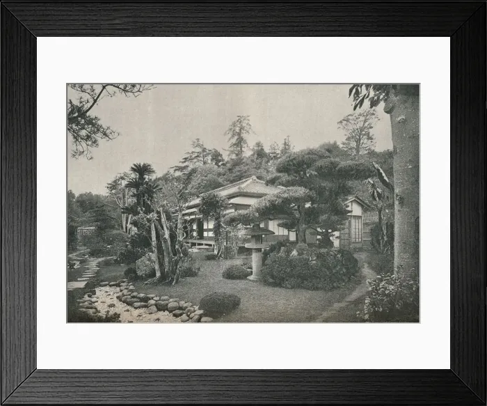 Framed Print : A Private Garden at Yokohama, c1892 Framed Print : A Private Garden at Yokohama, c1892
