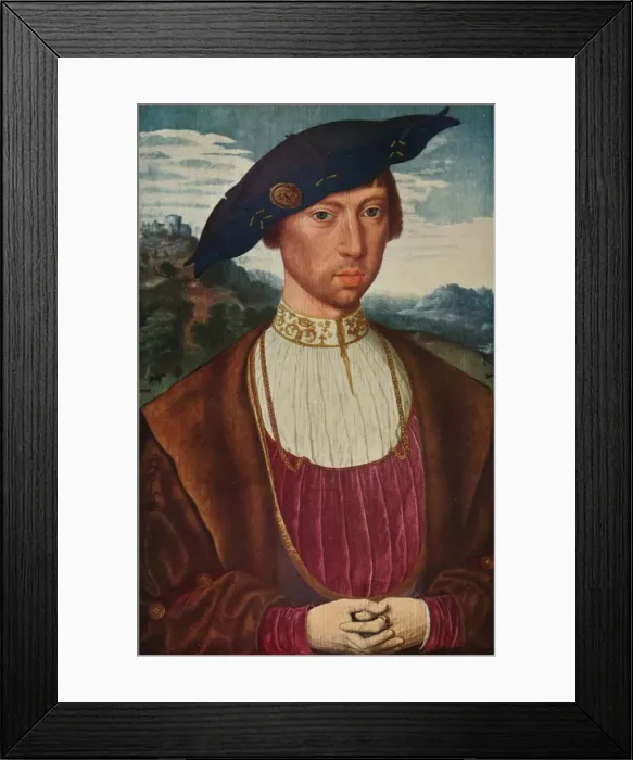 Framed Print : Portrait of Joost Van Bronckhorst, c1520. Artists: Otto Limited, Jan Mostaert Framed Print : Portrait of Joost Van Bronckhorst, c1520. Artists: Otto Limited, Jan Mostaert