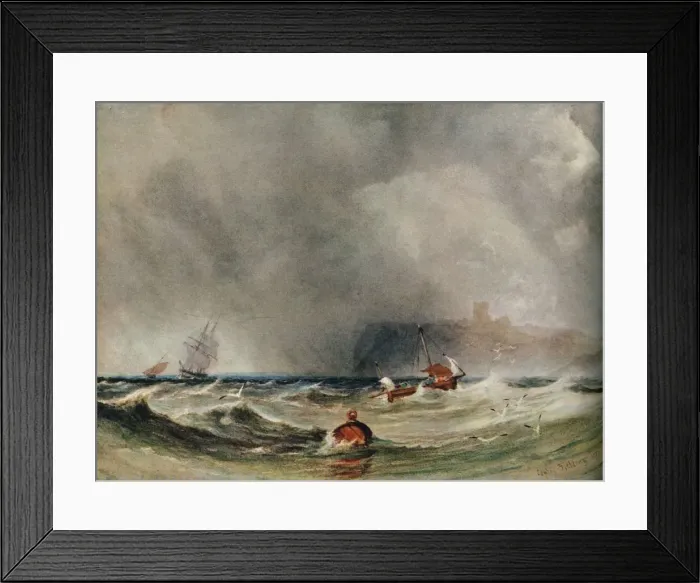 Framed Print : Storm Off Whitby, 1851. Artist: Anthony Vandyke Copley Fielding Framed Print : Storm Off Whitby, 1851. Artist: Anthony Vandyke Copley Fielding